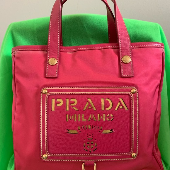 <Prada> Leather and Nylon Hand/Shoulder Bag - Picture 3 of 9